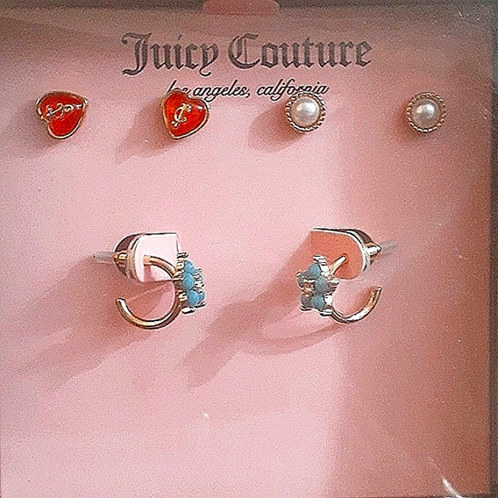 JUICY COUTURE 3 SETS OF EARRINGS - Picture 2 of 6